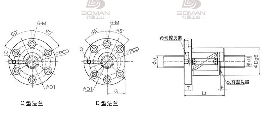 KURODA GR6310FS-DAPR 黑田丝杆替换尺寸图解