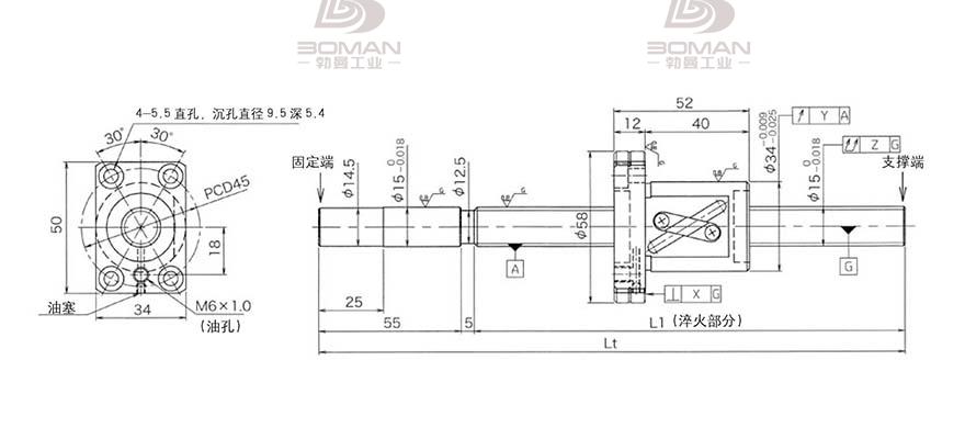 KURODA GG1510DS-BALR-0900A 黑田精工丝杆规格说明