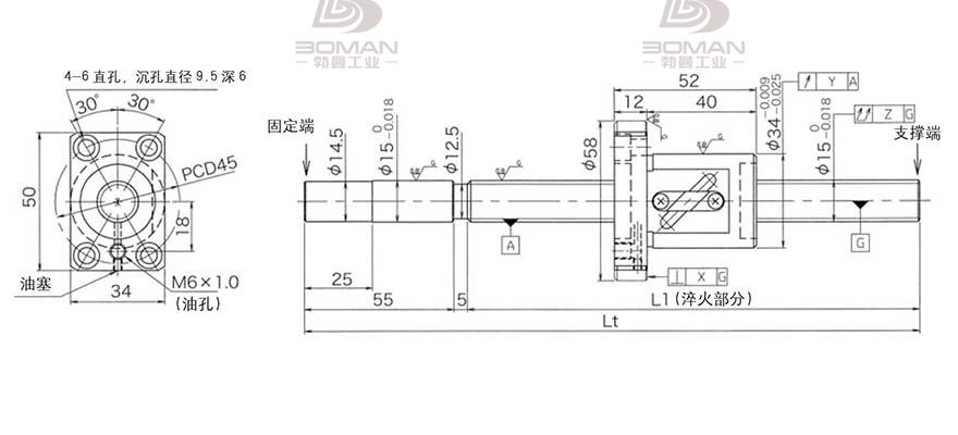 KURODA GG1510AS-BALR-0900A 黑田丝杆替换尺寸图解视频