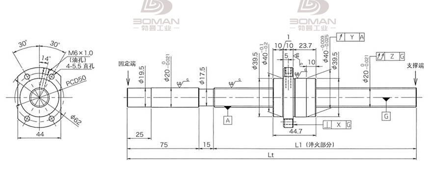 KURODA HG2040QS-HEZR-1000A 日本黑田精工丝杠钢珠安装方法