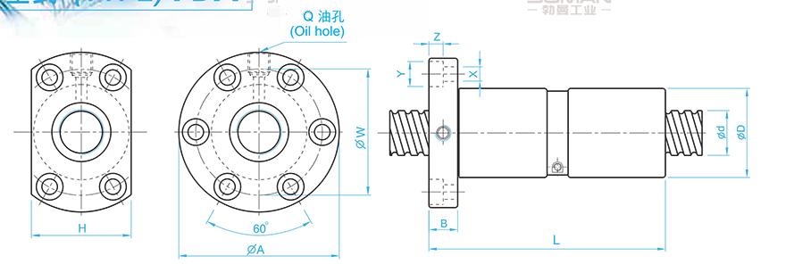 TBI DFI01605-4 tbi滚珠丝杆组装方式