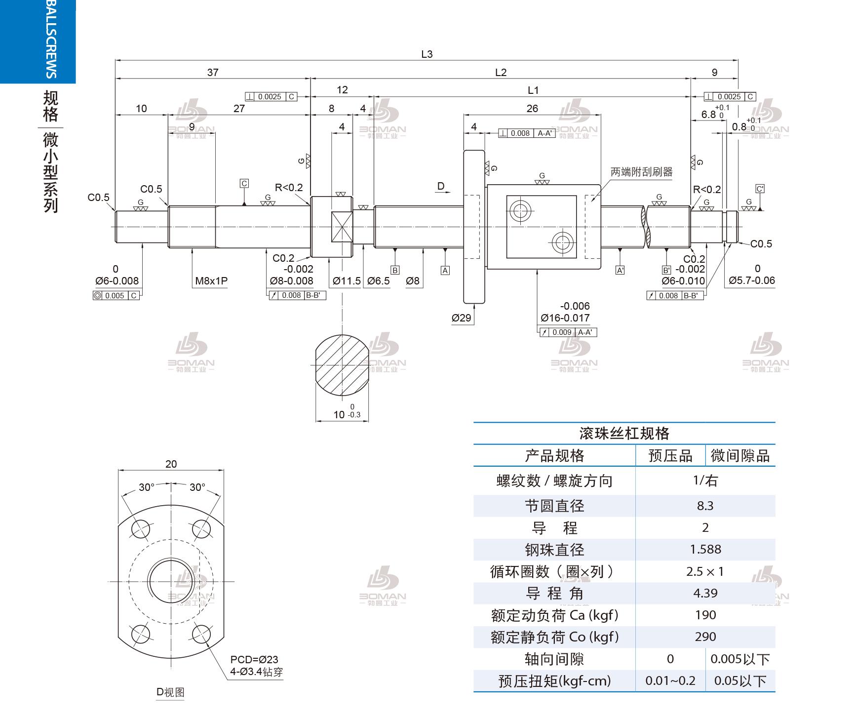 PMI FSM0802-C3-1R-0248 pmi丝杆广州经销商