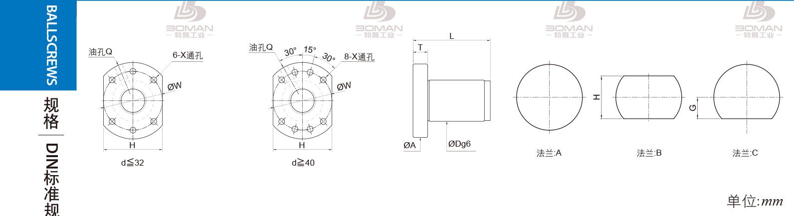 PMI FSDU1505L-4P pmi滚珠丝杆螺母代码含义